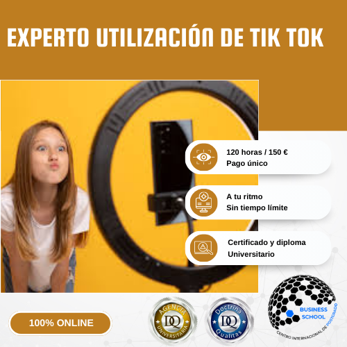 CURSO PROFESIONAL EN UTILIZACIÓN DE TIKTOK CENTRO INTERNACIONAL POSTGRADO