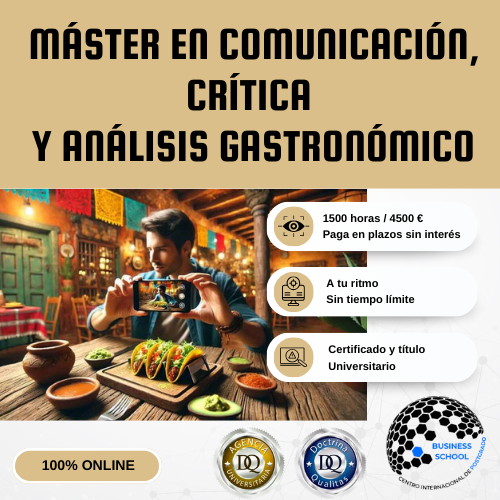 Máster en Crítica Gastronómica