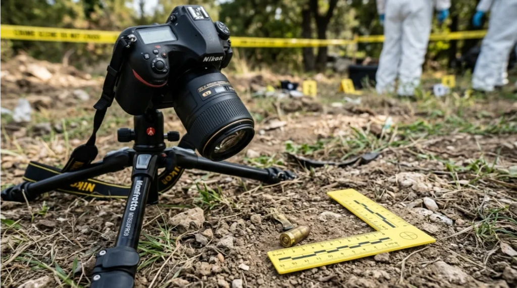 cámara enfocando casquillo