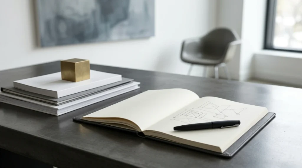 cuaderno y bolígrafo