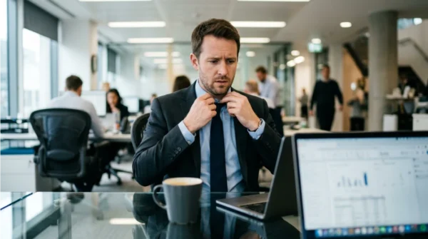 persona ajustando camisa