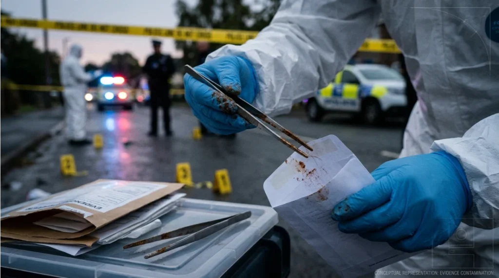 persona recogiendo muestras