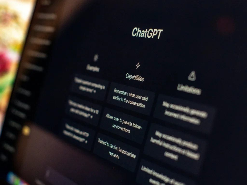 ChatGPT en un portátil