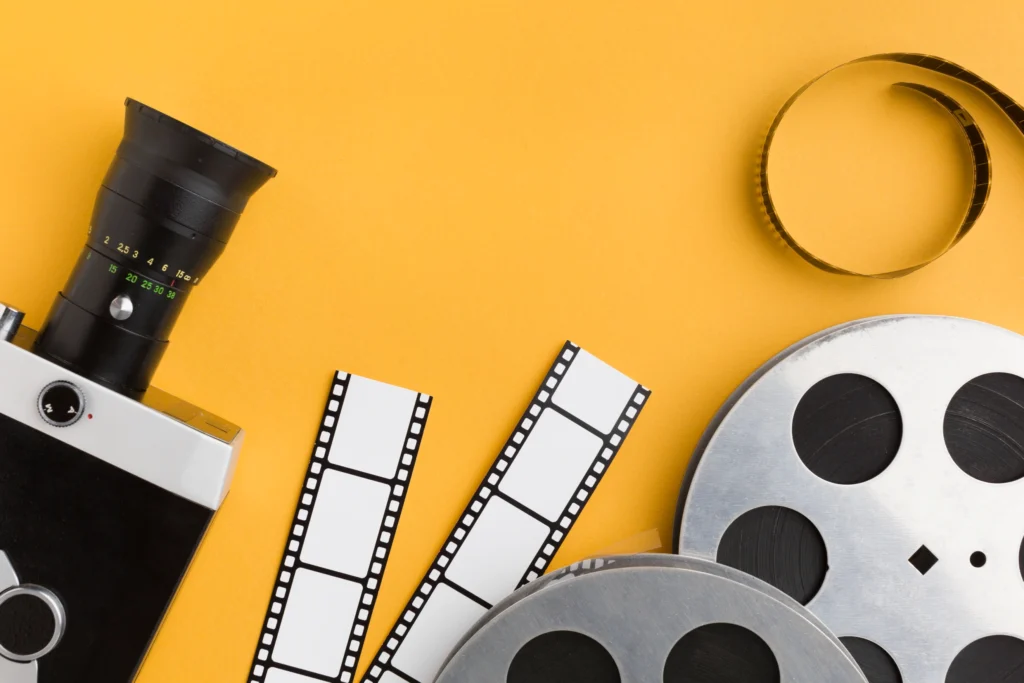 Cámara y cinta de cine