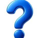 punto de interrogación azul