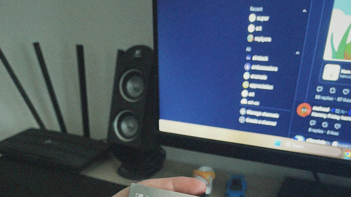Mano sosteniendo una cartera física de criptomonedas encima de un teclado